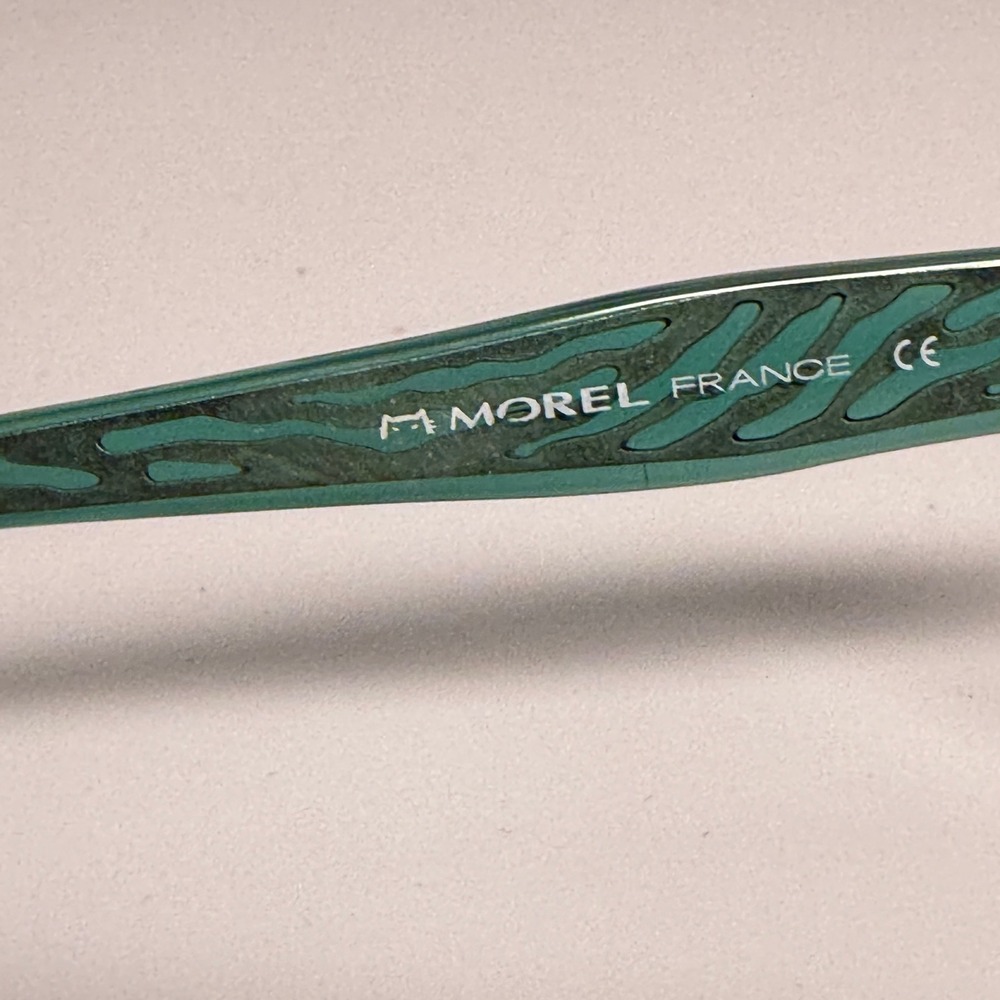 Morel Koali 7494K Women Eyeglasses Brown Teal Half Rim Frame 53-17-135 France - Picture 5 of 7
